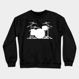 Drum set silhouette illustration Crewneck Sweatshirt